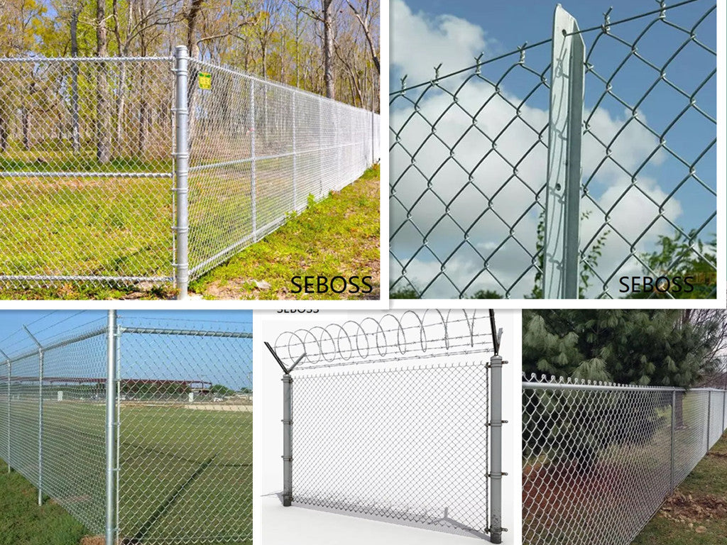 Fence made of SEBOSS Hot galvanized Steel Chain Link Fence Fabric