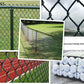 green SEBOSS PVC galvanized Steel Chain Link Fence Fabric
